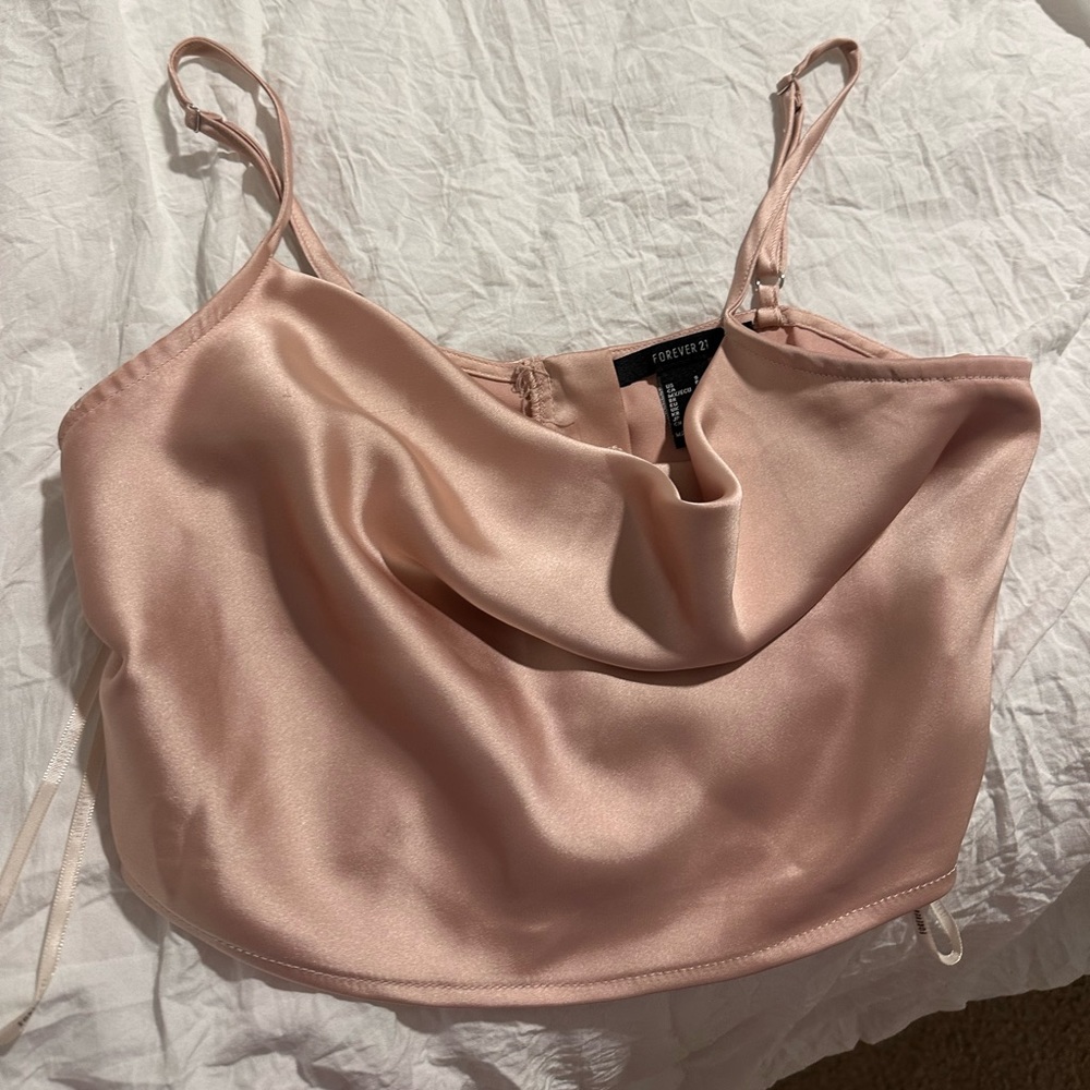 Forever 21 champagne pink crop top.